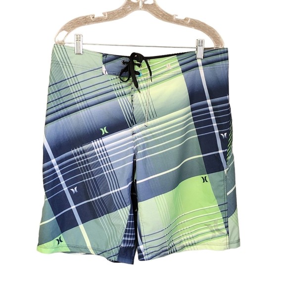Hurley Size 34 Phantom Board Shorts Multicolored Drawstring Men's Swimming - Picture 1 of 6